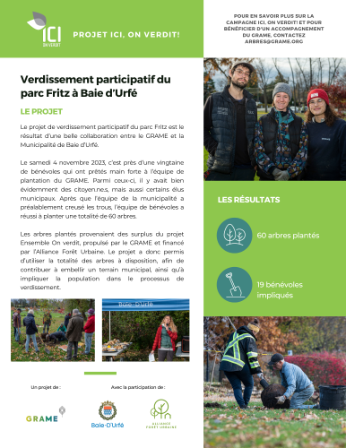 Verdissement participatif d'un par à BDU